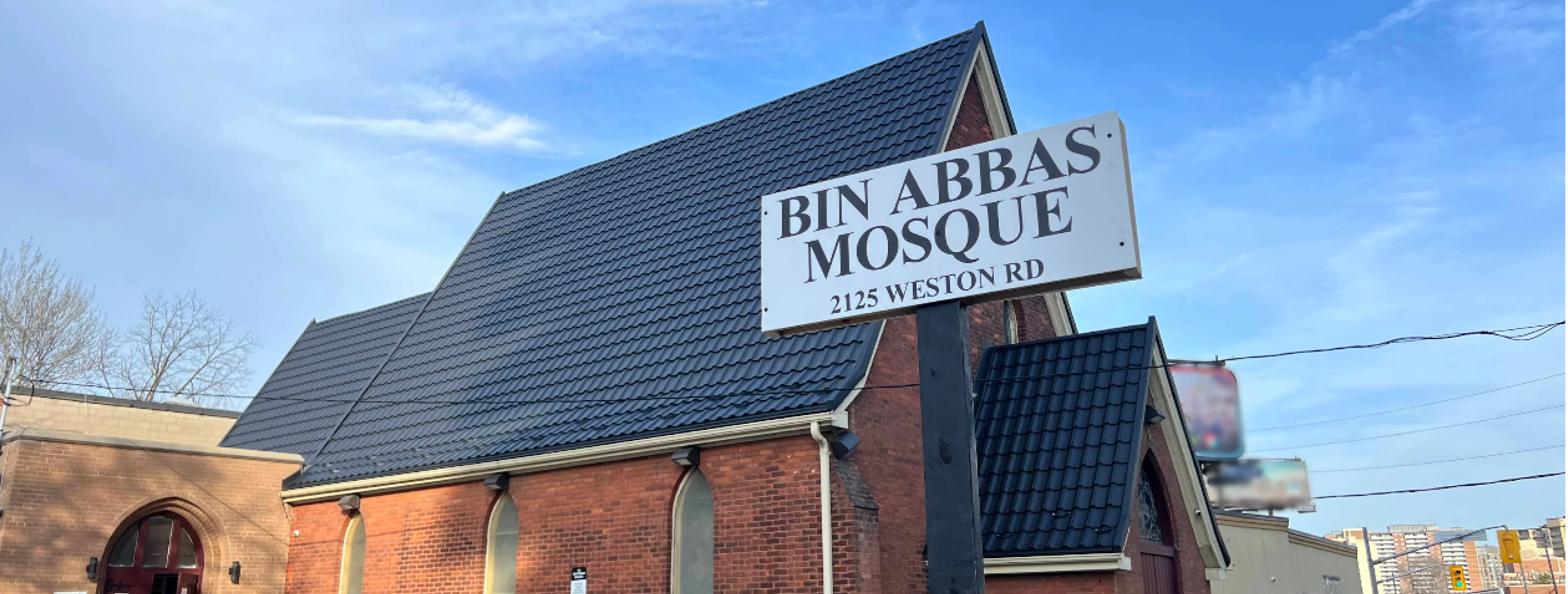 Exterior view of Bin Abbas Mosque North York building